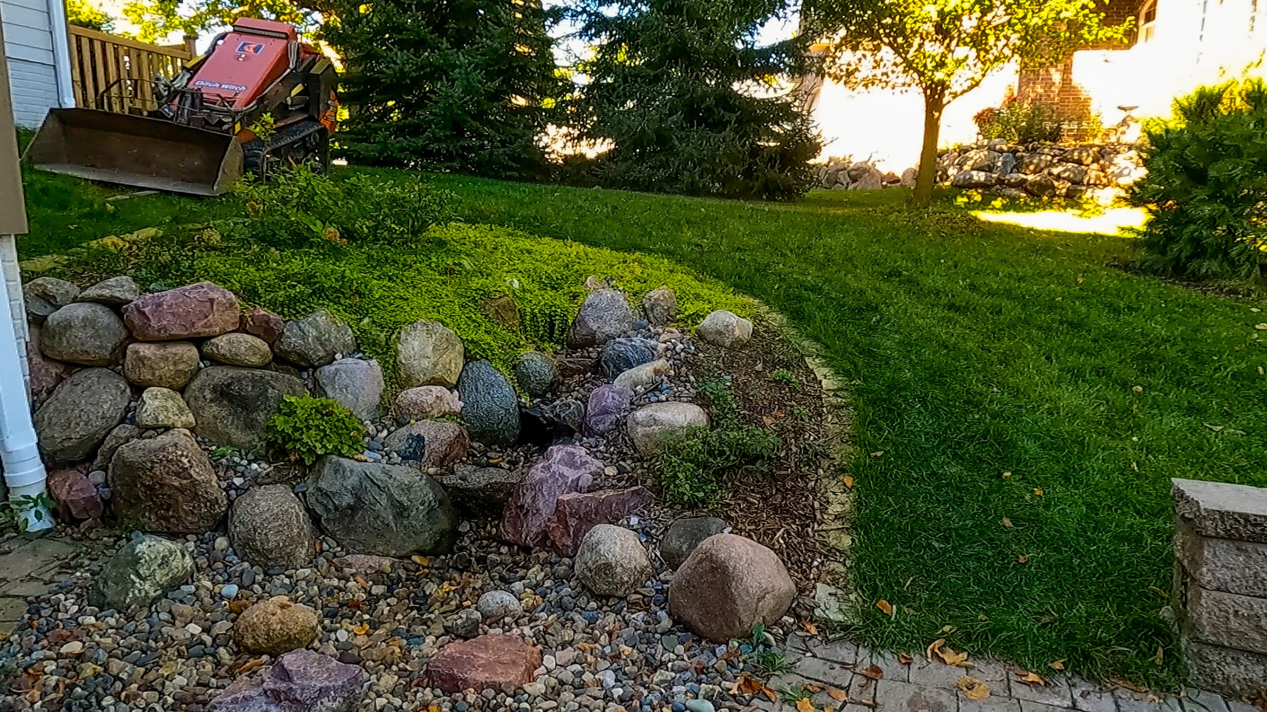 Backyard slope before the waterfall was built